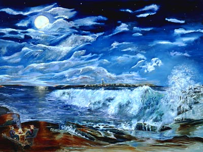 Max von Wening Fire on the Beach